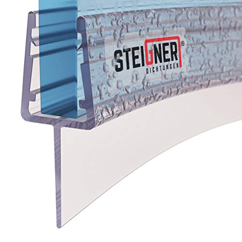 STEIGNER Duschdichtung, 100cm, Glasstärke 6/7/ 8 mm, Vorgebogene PVC Ersatzdichtung für Runddusche, UK10