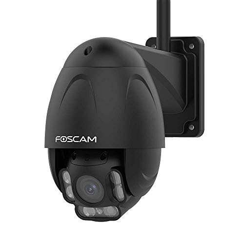 Foscam FI9938B - Full HD PTZ WLAN Kamera I Überwachungskamera mit 4X Zoom I IP-Kamera mit 60m Nachtsicht & Bewegungserkennung I Security Camera mit Fernzugriff App, microSD-Kartenslot