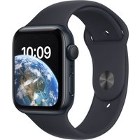 Apple Watch SE (GPS) - 44 mm - Midnight Aluminium - intelligente Uhr mit Sportband - Flouroelastomer - Midnight - Bandgröße: regelmäßig - 32GB - Wi-Fi, Bluetooth - 32,9 g (MNK03FD/A)