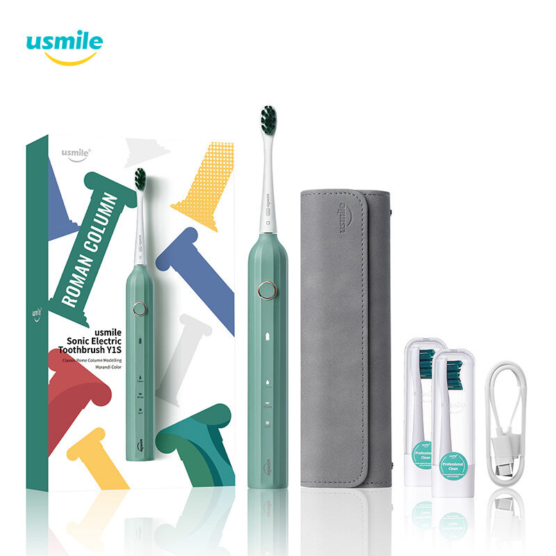 Usmile Y1S Elektrische Schallzahnbürste, wiederaufladbar, wasserdicht, automatische Zahnbürste, Ersatzköpfe, intelligent