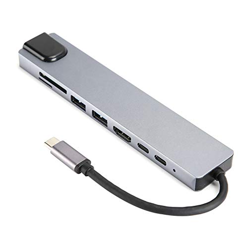 Ethernet-Adapter Typ C kompatibel mit 1080P 720P für iPad Pro/MacBook/Typ C Geräte, RJ45 Mini SDTF OTG