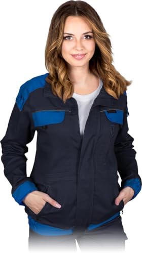 CORTON Damen-Schutz-Sweatshirt: 100% Baumwolle, 260 g/m², Reißverschluss und Klettverschluss, Reflektierend, Farbe: Marineblau - blau, Größe 4XL