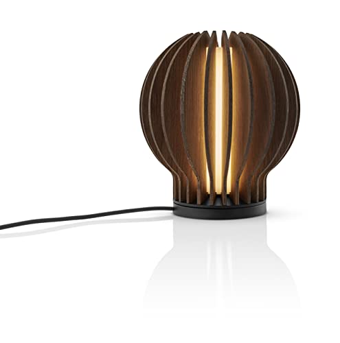 EVA SOLO | Radiant rund kabellose LED-leuchte Smoked oak |Dekorative LED-Tischleuchte aus Eichenholz | Smoked oak