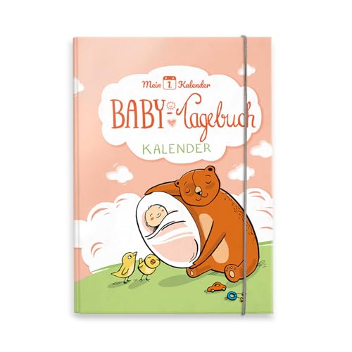 Mein 1. Kalender - Babys erstes Jahr, Kalender & Erinnerungsalbum, 365 exklusive Ratschläge, von Experten entwickelt, inkl 16 Meilensteinkarten & Sonderseiten zum Einkleben eigener Bildern (rosa)