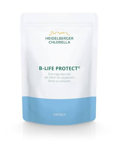 Heidelberger Chlorella – B-Life Protect Kapseln, mit aktivem Vitamin B6 (Pyridoxal-5-Phosphat), vegan, hochdosiert, gute Bioverfügbarkeit, 216 g, 360 Kapseln