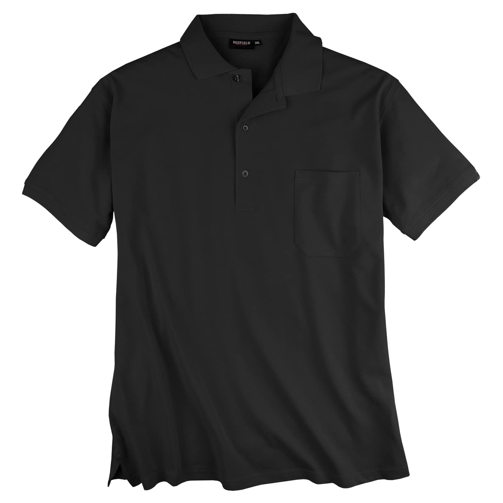 Redfield Poloshirt Piqué Übergröße schwarz, Größe:10XL