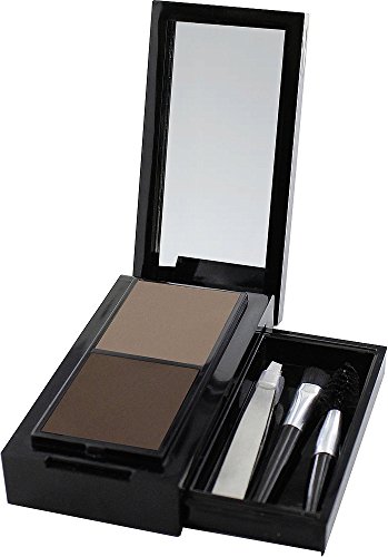 SANTE Naturkosmetik Eyebrow Talent Kit, Set aus Augenbrauenpuder, Applikator, Bürstchen & Pinzette, Karminfrei, Natural Make-up, 2,4 g
