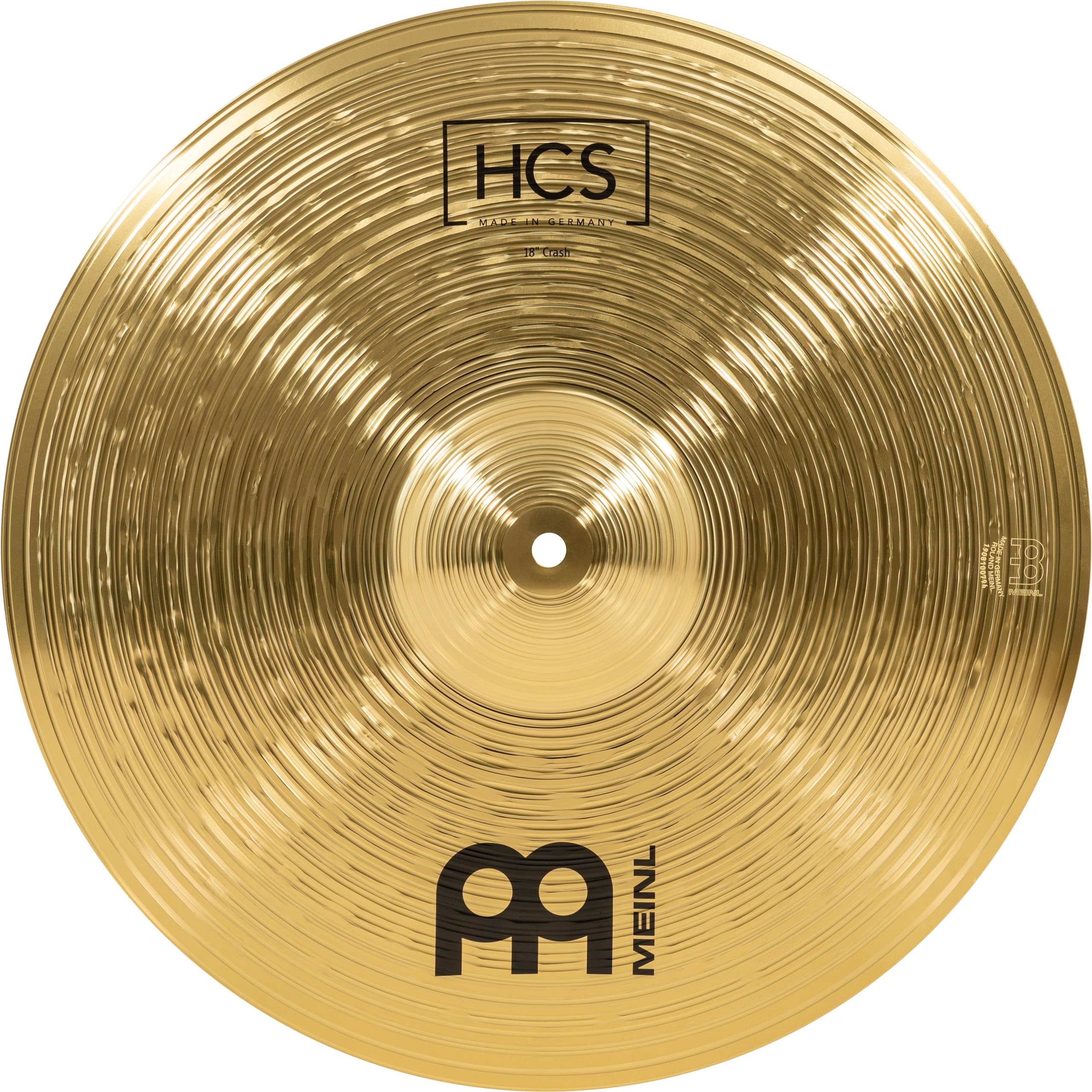 Meinl Cymbals HCS Crash — 18 Zoll (Video) Schlagzeug Becken (45,72cm) Messing, Traditionelles Finish (HCS18C)