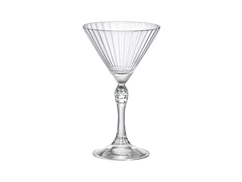 Bormioli 93957 Rocco America Set mit 6 Martini-Gläsern, klein, Glas, 15,5 cl