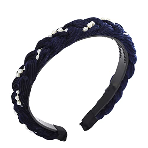 Haarnadel-Haarreifen, Cord-Haarreifen, nachgemachte Kette, geflochtenes Stirnband, modisches Einzelprodukt, dekorativer Haarschmuck (Color : C)