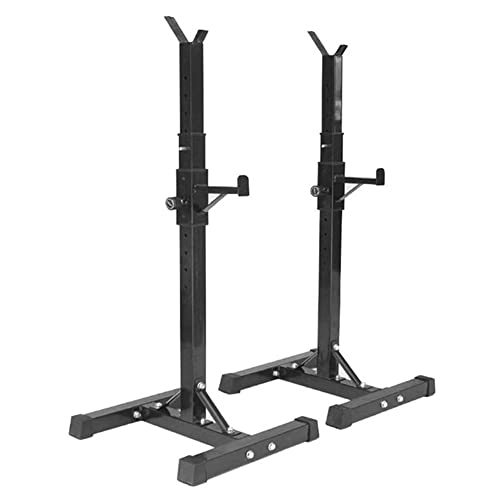 Langhantelständer,Verstellbarer Kniebeugeständer mit Sicherheitsablagen, Squat Rack, hantelständer, langhantelständer, höhenverstellbar (105-160 cm), maximale Belastung 200 kg, Stahlrahmen