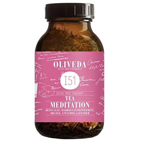 Oliveda I51 - Tea Mediation | Wohlfühl Tee | fruchtig mild mit zarten Olivenblättern, marokkanische Minze, Zimt und Lavendel | entspannend - 110 g