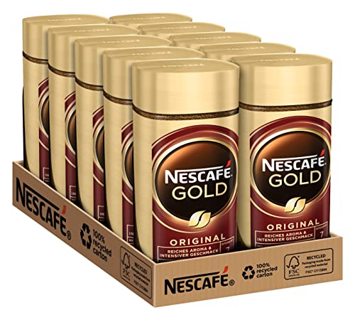 NESCAFÉ Gold Original, löslicher Kaffee, 10er Pack (10 x 100 g)