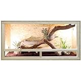 REPITERRA Terrarium aus Holz 120x60x60 cm mit Seitenbelüftung aus OSB Platten mit Floatglas