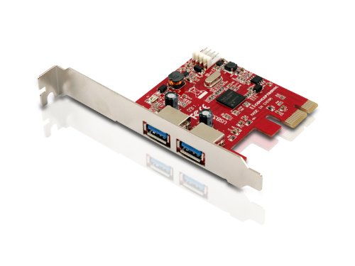 Conceptronic USB 3.0 PCI Express 2 Port Desktop Karte bis 4,8Gbs integrierter Molex Fuer zusaetzliche Stromversorgung NEC