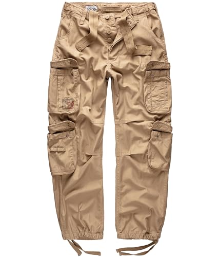 Surplus Raw Vintage Airborne Trousers Herren Cargo Hose, Beige, 4XL