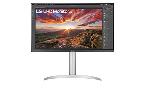 LG Electronics 27UP850-W.BEU 68,4 cm (27 Zoll) UHD 4K Monitor (IPS-Panel, AMD FreeSync, VESA DisplayHDR 400), schwarz weiß, 400 cd/m², Schwarz/Weiß