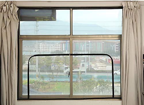 BASHI Sichtschutznetz mit Reißverschluss, praktisches Katzenschutznetz, abnehmbar, waschbar, Universal-Fensternetz für Aluminiumlegierungsfenster/Holzfenster