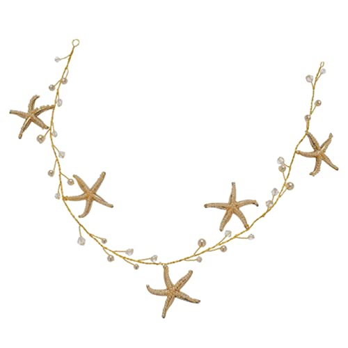 Dekorative Haarbänder Goldener Stern Kopfschmuck Perlendekor Kopfschmuck for Frauen Mädchen Party Hochzeit Ornament Supplies Schönheitr