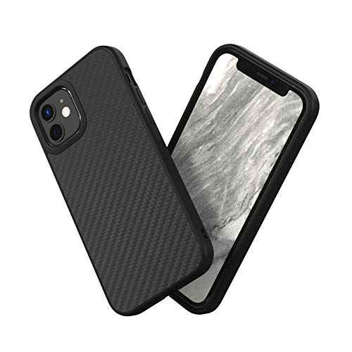 RhinoShield Case kompatibel mit [iPhone 12 Mini] | SolidSuit - Schock Absorbierende Dünne Schutzhülle mit Premium Finish 3.5 Meter Fallschutz - Karbonfaser Textur
