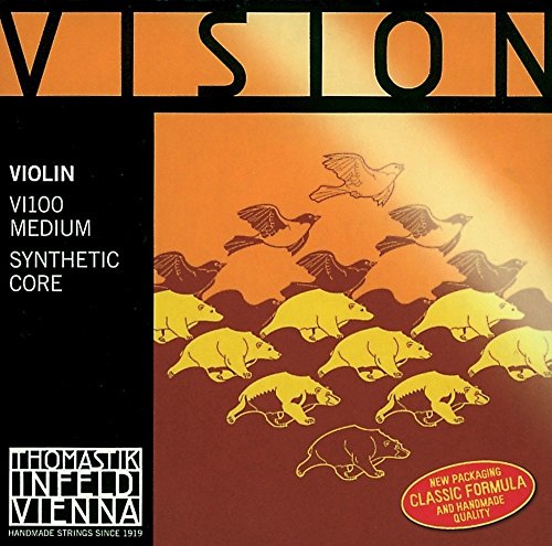 Thomastik 634145 Saiten für Violine Vision Synthetic Core, Satz 7/8 Mittel