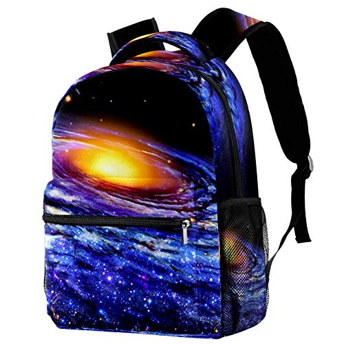 Geheimnisvolle Galaxie im Weltraum Schulrucksack Teenager Kinderrucksack Schultasche Grundschule Backpack Schulranzen für Mädchen Jungen 29.4x20x40cm