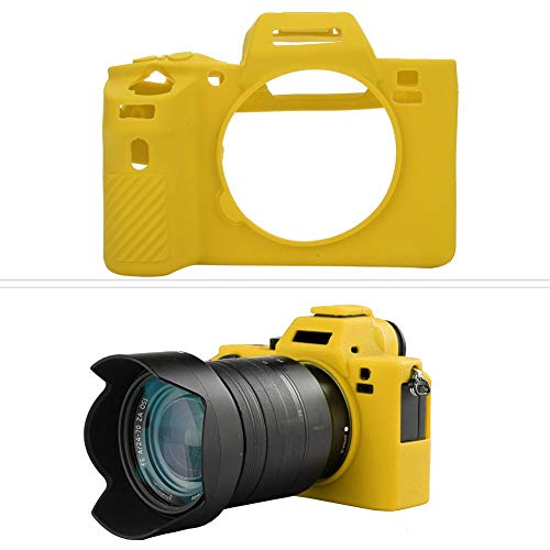 Bindpo Silikon-Kameratasche für Sony Alpha A72 A7R2 A7S2 A7II A7RII A7SII, Schutzgehäuse für weiche Gummischalen(Gelb)