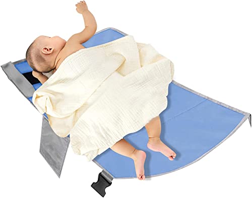 Kinder Flugzeug Bett Kleinkind Flugzeug Fußstütze Tragbare Kleinkind Flugzeug Baby Reise Essentials Kompakte Verlängerung Fuß Hängematte für Fliegen Reisezubehör (blau)