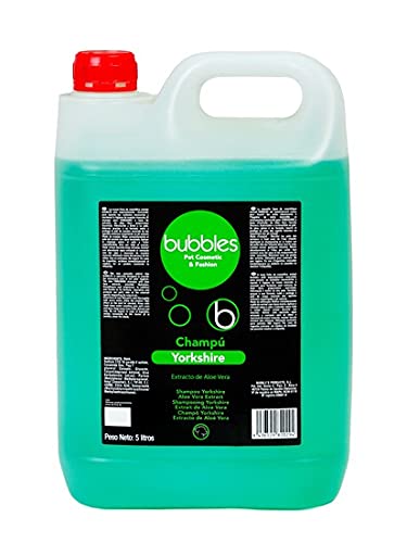 Unbekannt Bubbles® Yorkshire Hundeshampoo mit Aloe Vera Variante (Volumen) 5 Liter Kanister