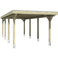 Skan Holz Carport Spessart 355 cm x 846 cm Schiefergrau