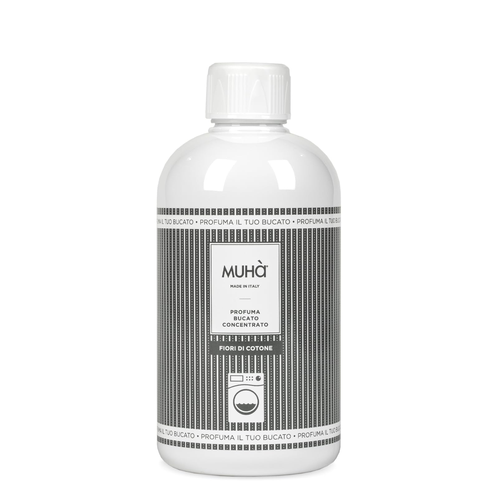 Muhà | Wäscheparfümkonzentrat, Duft aus Baumwolle, ideal für Waschmaschine oder Handwäsche, langanhaltender Duft, 400 ml