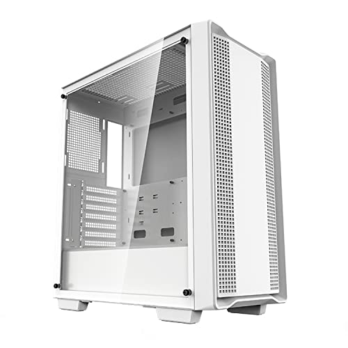 Deepcool CC560 WH Mid-Tower Computergehäuse/Gaming Schrank - Weiß | Unterstützung - Mini-ITX/Micro-ATX/ATX - R-CC560-WHNAA0-C-1, ABS, Glas