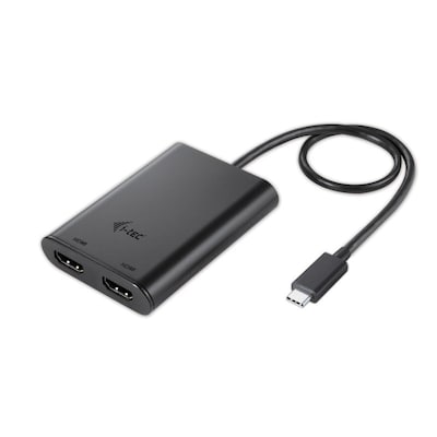 i-tec USB-C auf Dual HDMI Video Adapter, 2x HDMI 4K Ultra HD, kompatibel mit Thunderbolt 3 für Windows OS, Mac OS nur für ein Monitor