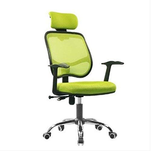 PLJKIHED Büro-Schreibtischstuhl, Netz-Bürostuhl, hohe Rückenlehne, drehbar und verstellbar, ergonomische Höhe, Schreibtisch-/Computerstuhl (Farbe: Schwarz) (Grün) Stabilize
