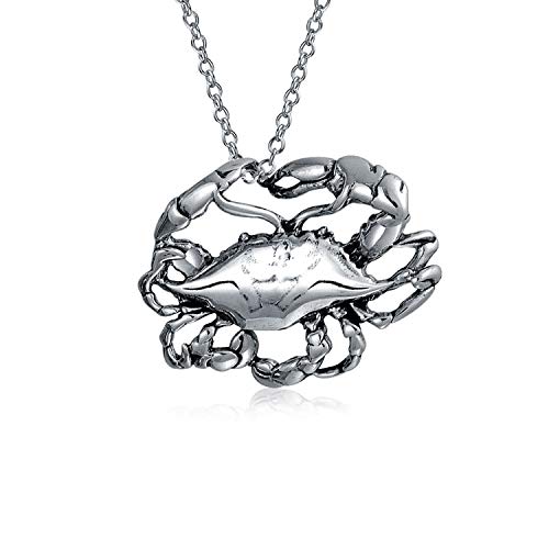 Nautisch Krabbe Krebs Sternzeichen Astrologie Horoskop Anhänger Halskette Für Männer Für Frauen Antik 925 Sterling Silber