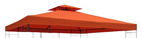 habeig Ersatzdach 310g/m² Wasserdicht, circa 3 x 3 m, Pavillondach Wasserfest, terrakotta, 298 x 298 x 18 cm, 72991