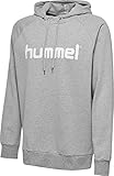 Hummel Herren HMLGO Cotton Logo Hoodie, Grey Melange, S