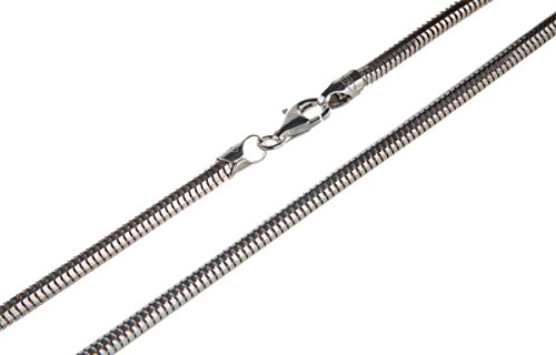 Achtkant Schlangenkette 4mm Breite - 925 Silber, Länge wählbar 40-100cm