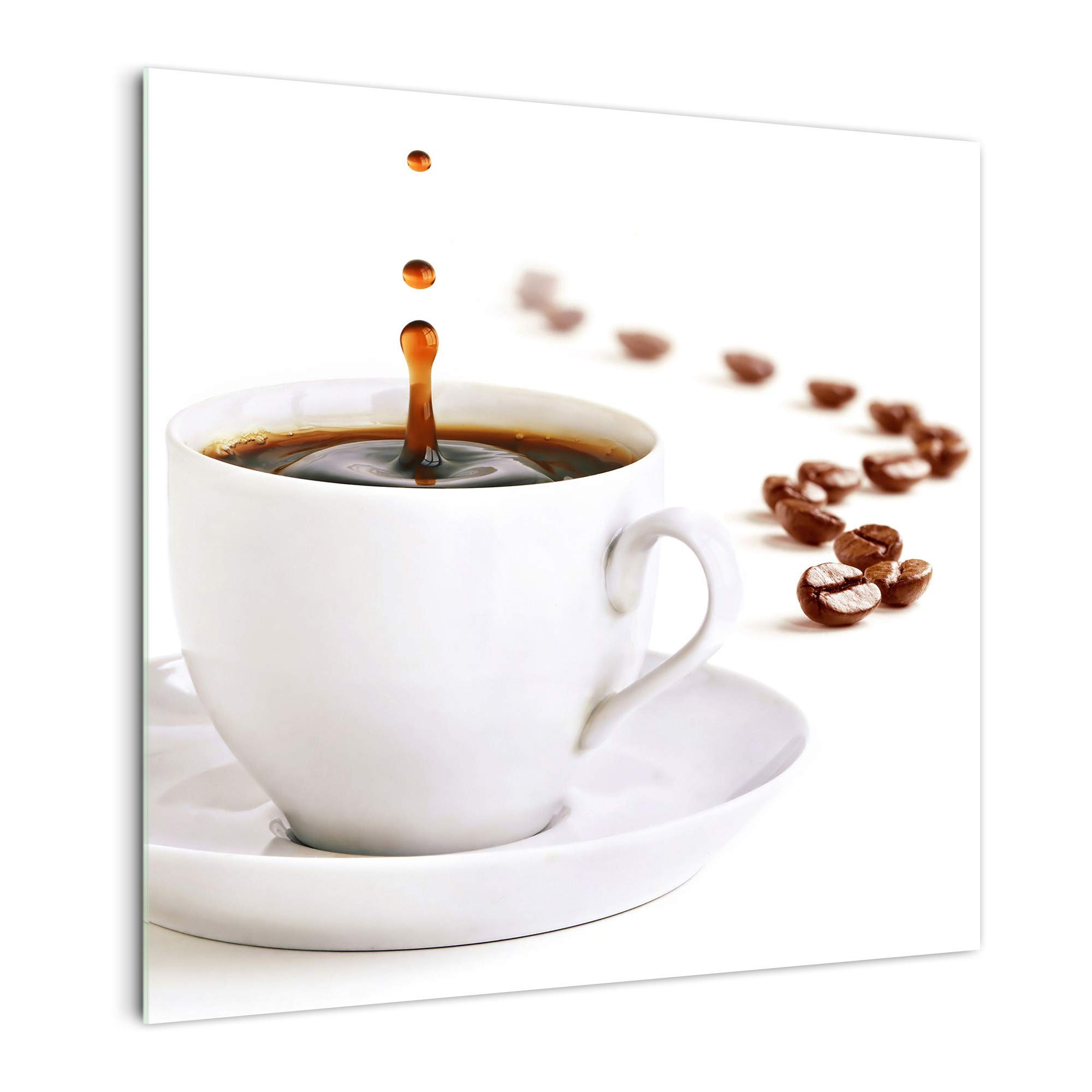 DekoGlas Küchenrückwand 'Kaffeebohne in Tasse' in div. Größen, Glas-Rückwand, Wandpaneele, Spritzschutz & Fliesenspiegel