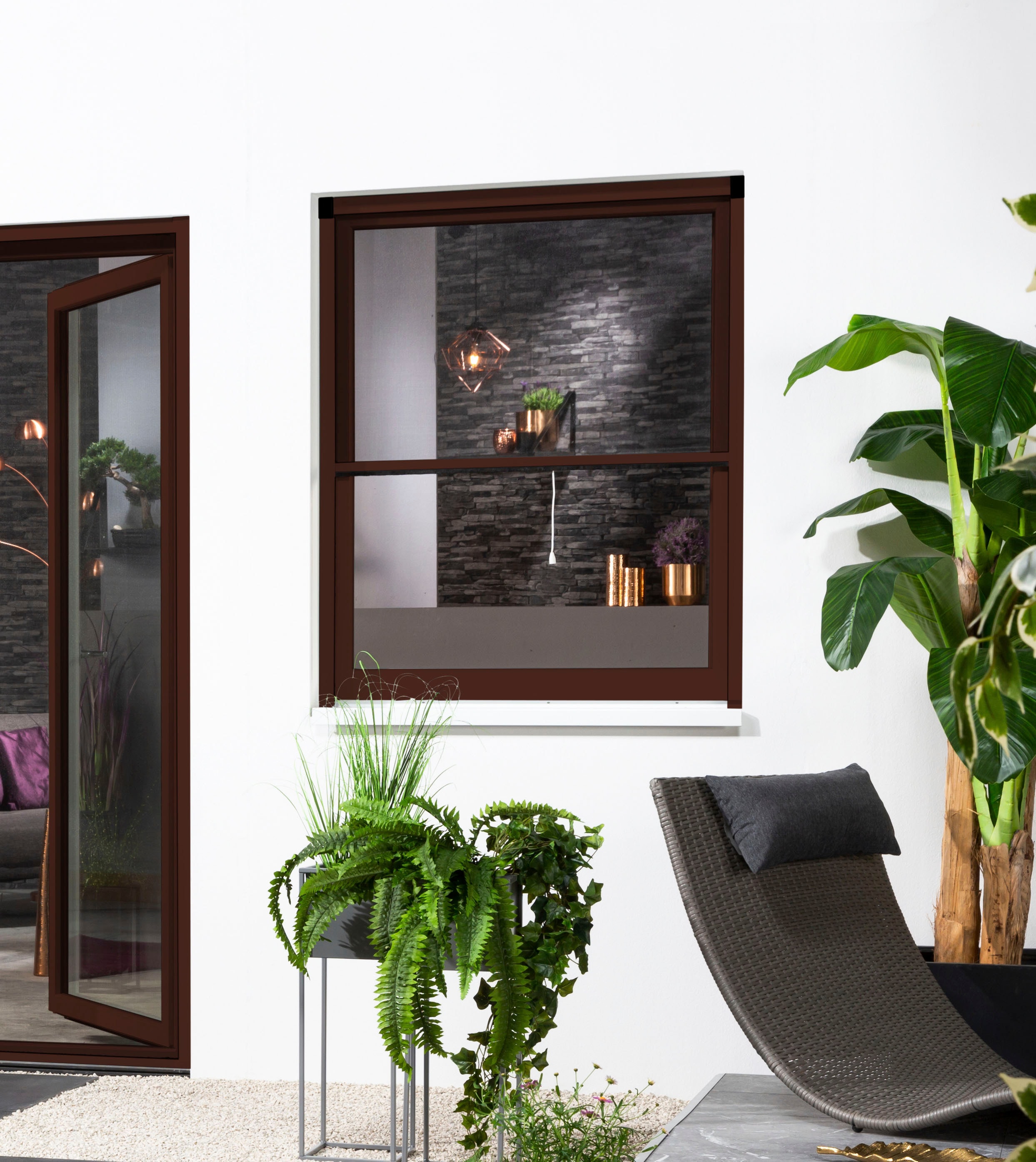 hecht international Insektenschutz-Fensterrahmen "SMART", 130x160 cm, kürzbar