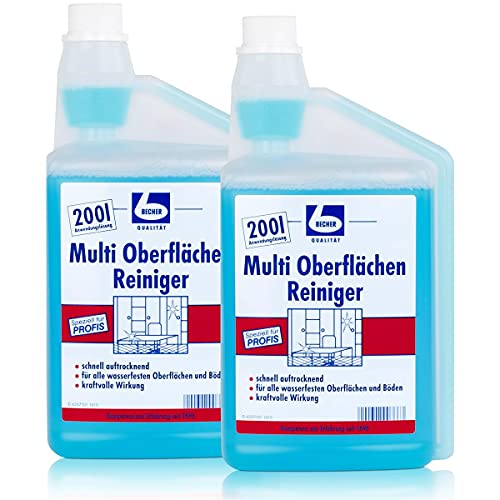 Dr. Becher Multi Oberflächen Reiniger 1 Liter - kraftvolle Wirkung (2er Pack)