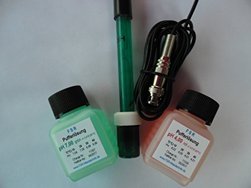 pH ELEKTRODE mit BNC STECKER WERT MESSGERÄT AQUARIUM inkl pH4/pH7 KALIBRIERLÖSUNG