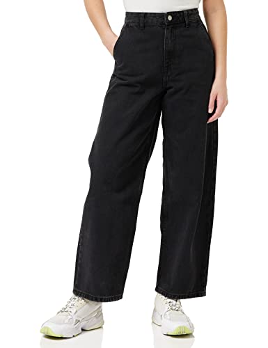 Dr. Denim Damen Rhae Jeans, Schwarz Used, 27W x 28L