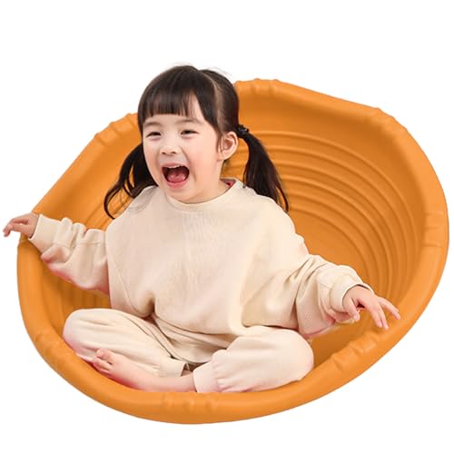 MONDEX Wackelscheibe für Kleinkinder, sensorische Produkte für Kinder mit Autismus für Gleichgewichtstraining, Drehteller für den Innenbereich, Autismus-Spielzeug für Kinder von 3–10 Jahren,Orange