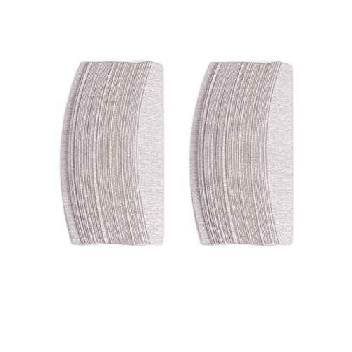 RHAIYAN 50 Stück/100 Stück graue herausnehmbare Pads mit Metallgriff Ersatzschleifpapier Nagelfeile 100/180 passend for Maniküre Hornhautentferner Puffer Specific (Color : 100PcSandpaper100180)