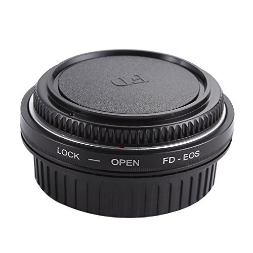 FOTGA FD-EOS Objektiv-Mount-Adapter-Ring mit Glas für Canon FD FL-Objektiv Auf EOS EF EF-S 300D 350D 400D 450D 500D 550D 600D 1000D 1100D 1200D 750D 760D Digital Rebels T1i, XT, XTi, Xs, Xsi