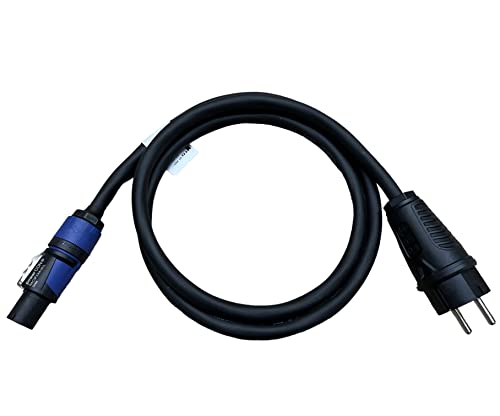 NWP Netzkabel 1,5m powerCON 20A auf 230V Schuko Stecker - 3x2,5mm² - Gummischlauchleitung - NAC3FXXA-W-L Power-In (blau)
