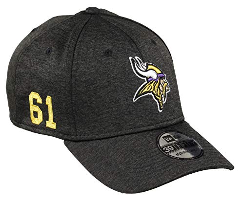 New Era Minnesota Vikings 39thirty Stretch Cap NFL Established Number Black - S-M