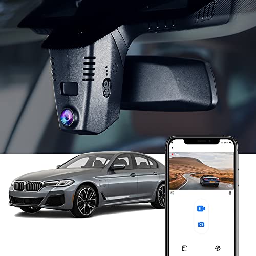 Fitcamx Dashcam Kompatibel mit BMW 5 7er 530i 540i 530e 740i 745e 750i M550i M760i Xdrive G30 G31 G11 6er Gran Turismo (G32), 4K WiFi Autokamera, Nachtsicht, UHD Nachtsicht, G-Sensor, 64 GB Karte