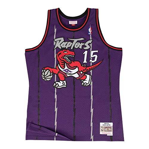 Mitchell & Ness Vince Carter #15 Toronto Raptors 1998-99 Swingman NBA Trikot Lila, XXL